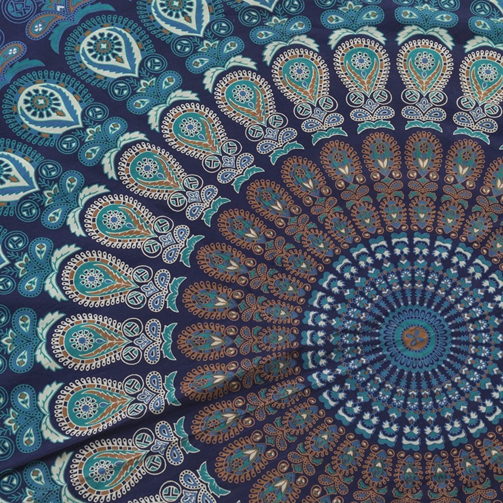 Mandala Hippie Bohemian Floor/Beach Mat Symmetrical Pattern Retro Room Decor - Picture 5 of 8